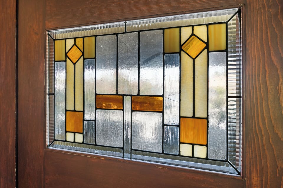Arts & Crafts windows - part of the Bungalow's extensive restoration 