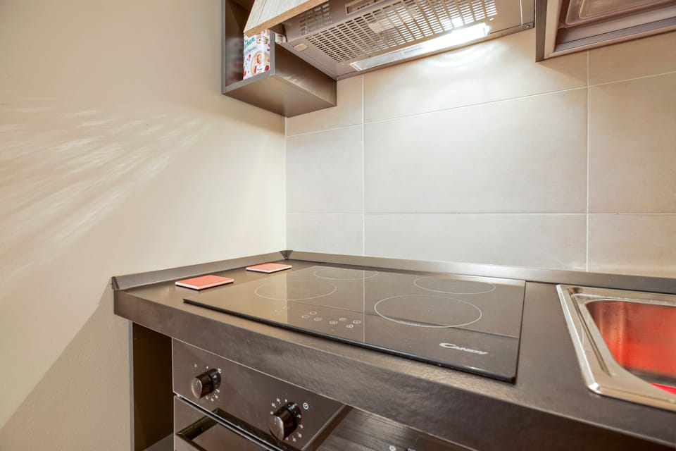 Apartment, 1 Bedroom | Private kitchen | Full-size fridge, stovetop, dishwasher, cookware/dishes/utensils