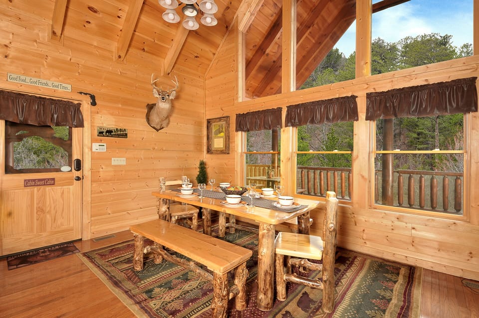 Log furniture to gather around as you build those memories!