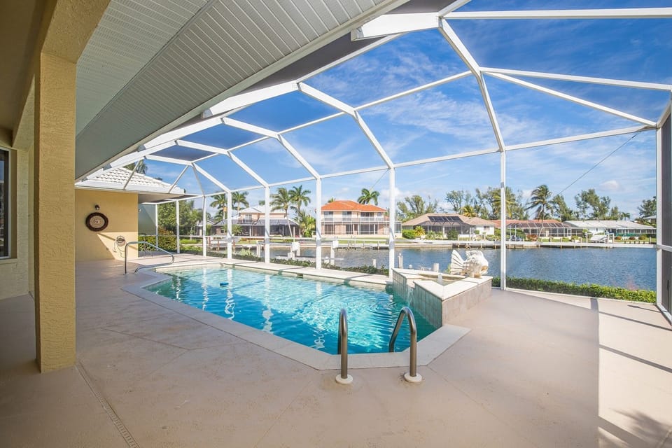 Spacious pool and screened lanai