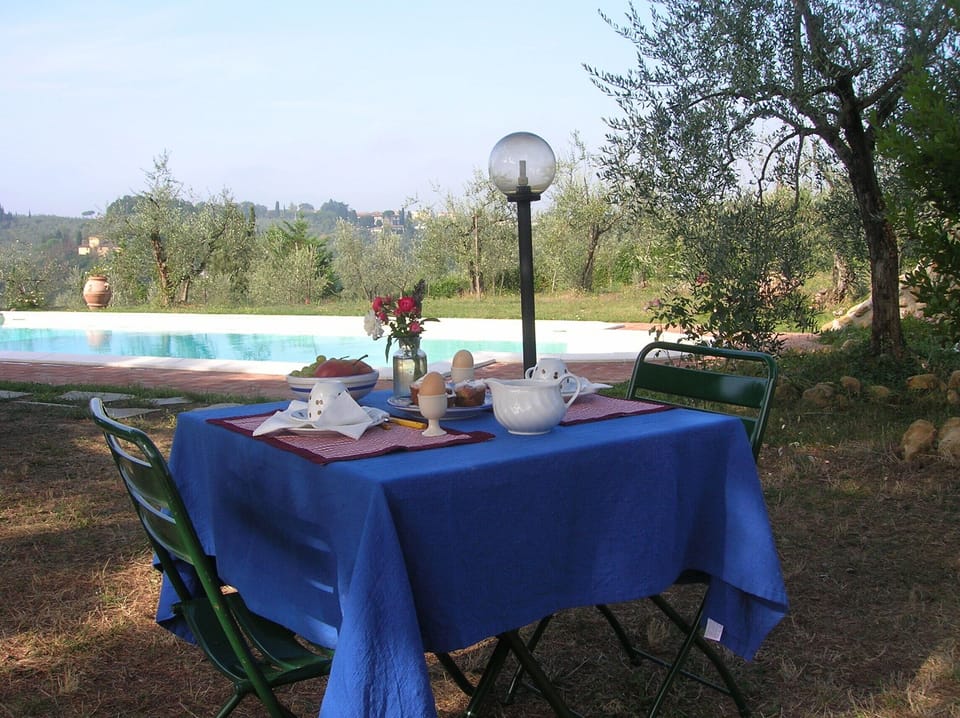 Breakfast near the pool