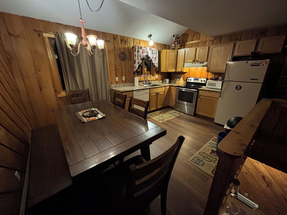 Fully stocked large kitchen.  