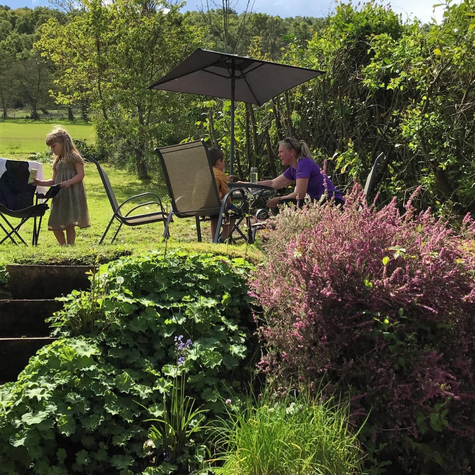 Private Back Garden with terrace, furniture and BBQ