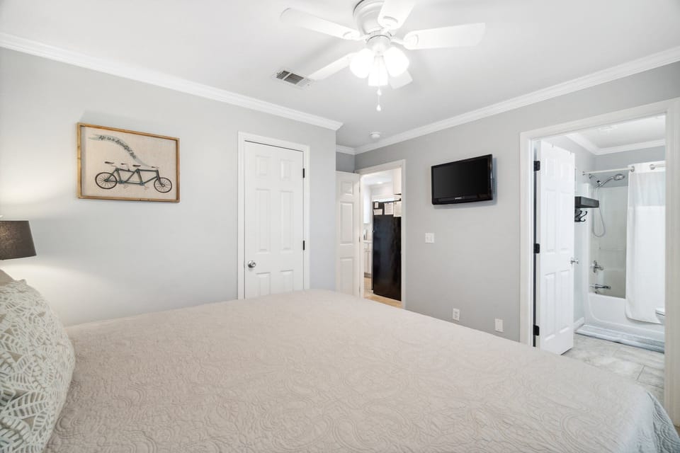 Master bedroom/bathroom. 