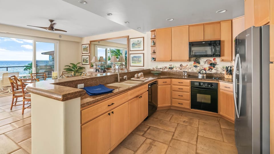 Whalers Cove at Koloa Landing #221 - Ocean View Kitchen - Parrish Kauai