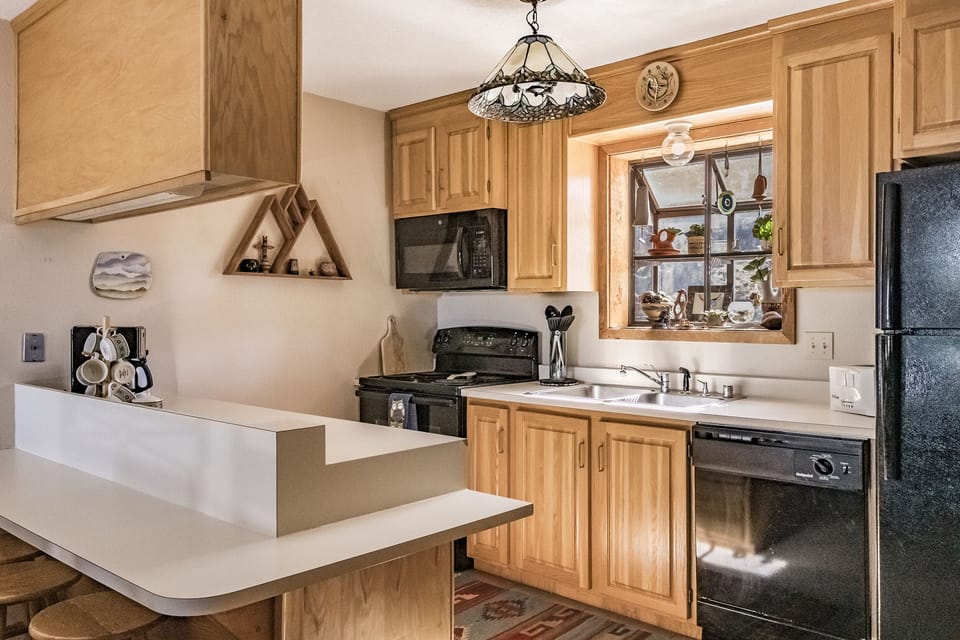 Modern kitchen with new appliances and everything you need to cook and bake!