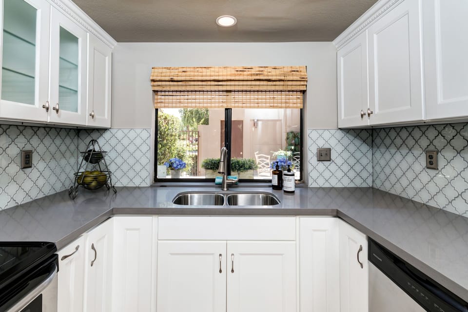 Kitchen window to Courtyard