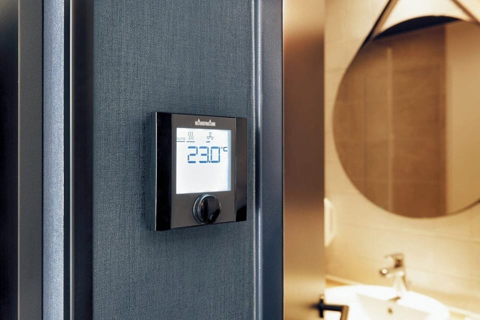 Shower, rainfall showerhead, eco-friendly toiletries, towels
