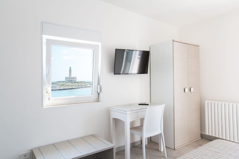 Double Room, Terrace, Sea View | Premium bedding, down comforters, minibar, blackout drapes