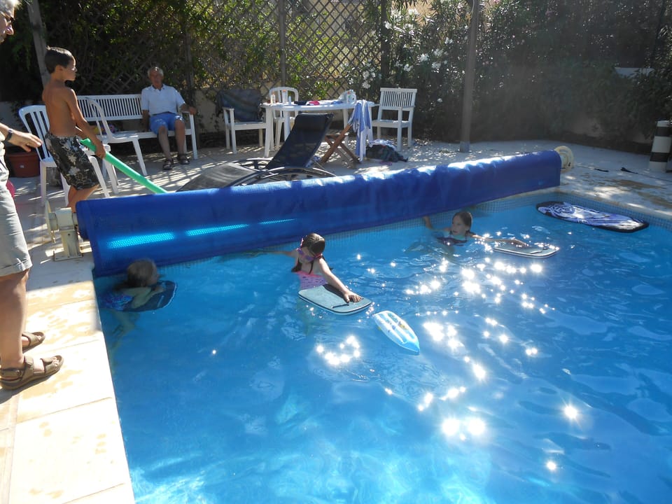 Children enjoying pool
