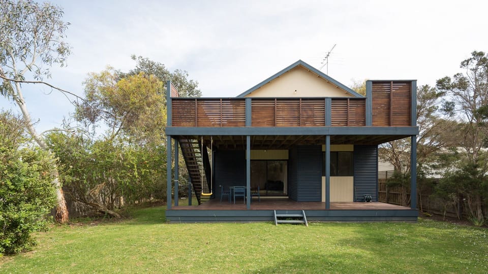 The back of the house and native garden