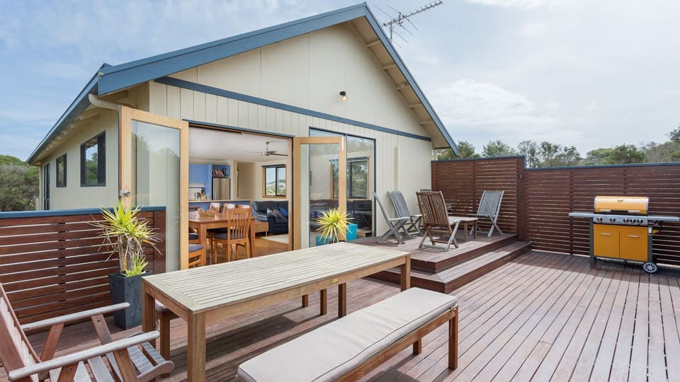 Outdoor decking with BBQ