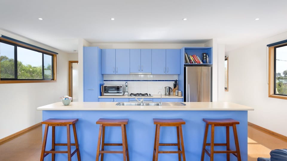 Kitchen, which is upstairs