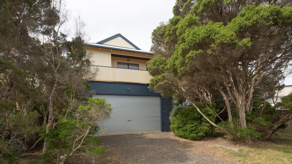 Front of the house with double lock up garage