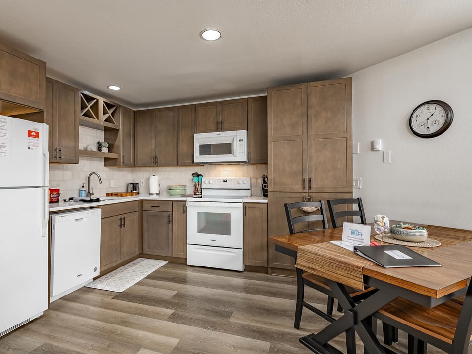 Cozy kitchen and dining area with modern amenities