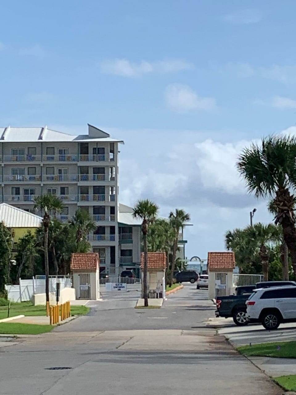Looking towards the ocean