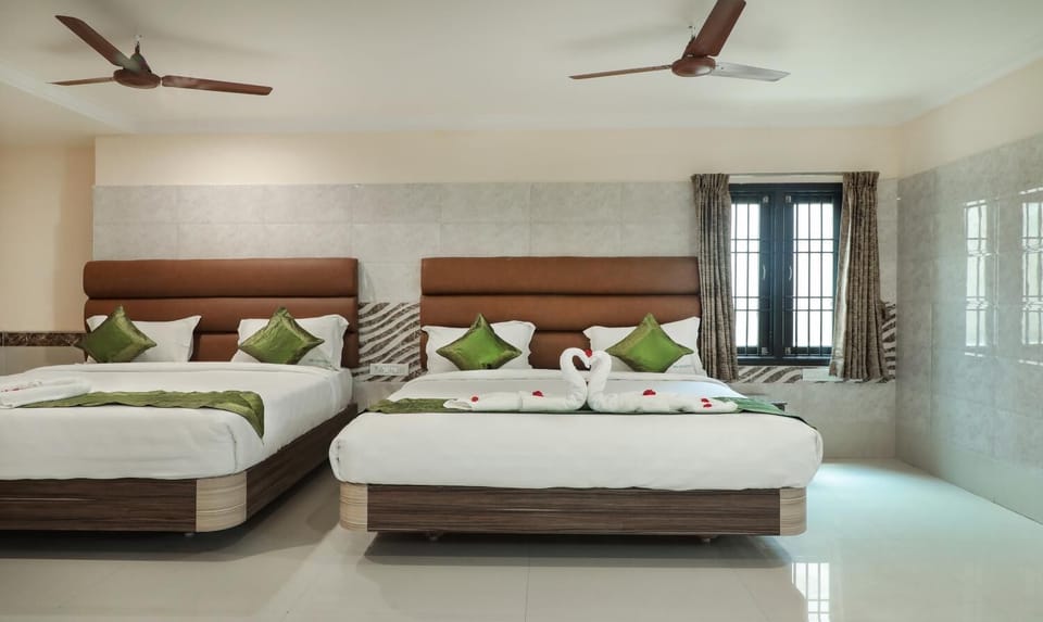 Blackout drapes, iron/ironing board, rollaway beds, free WiFi