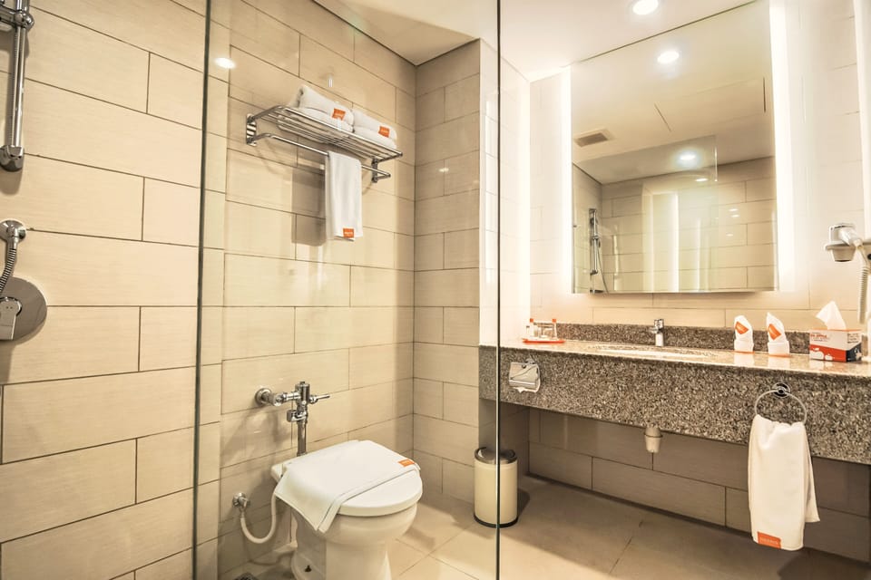 Free toiletries, hair dryer, bathrobes, slippers