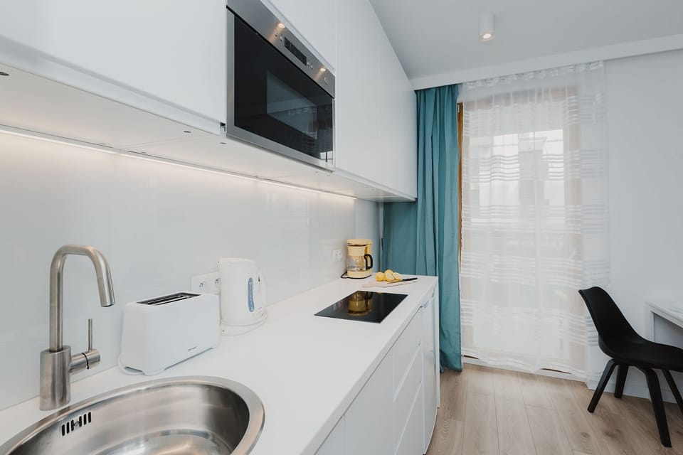 Business Apartment | Private kitchenette | Coffee/tea maker, fridge, microwave, stovetop
