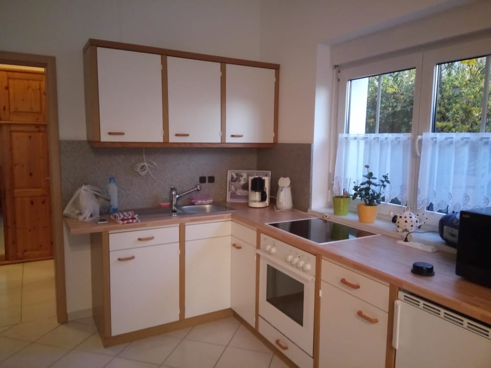 Family Quadruple Room, Multiple Beds, Non Smoking, Garden View | Private kitchen | Microwave, oven, stovetop, electric kettle