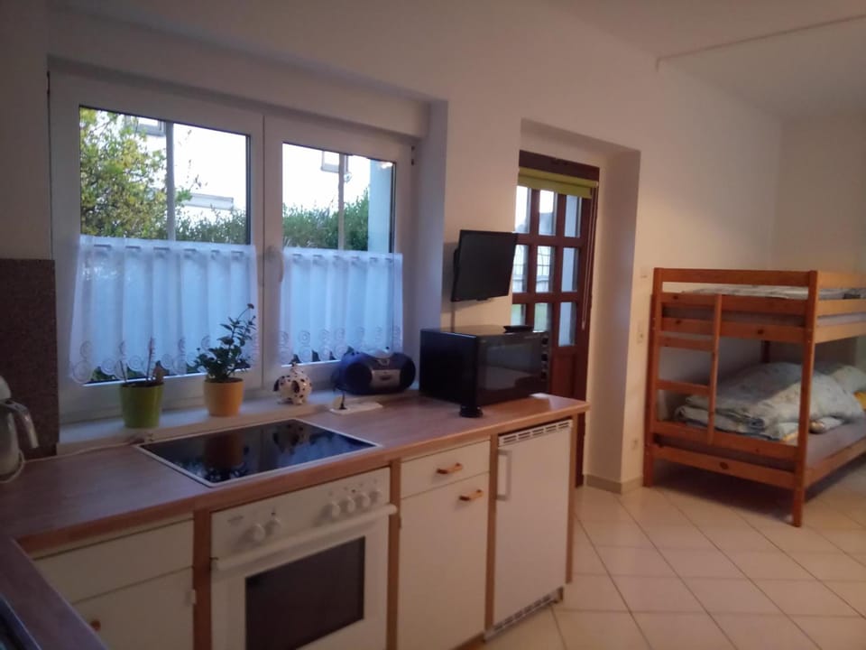 Microwave, oven, stovetop, electric kettle