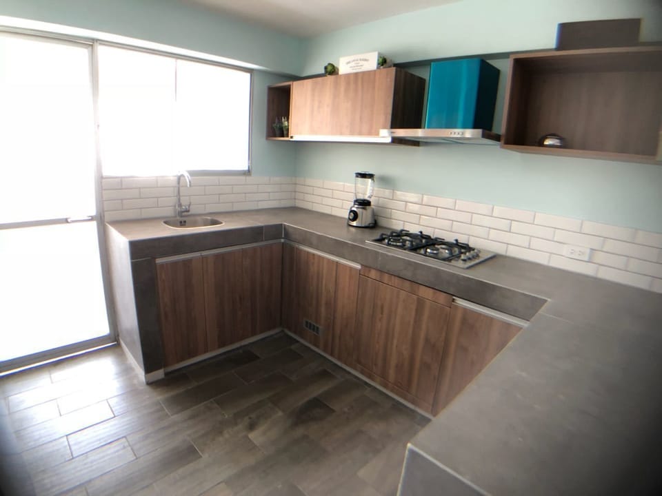 Business Apartment, 4 Bedrooms | Private kitchen | Coffee/tea maker, fridge, microwave, oven