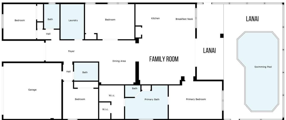 The floor plan of our home