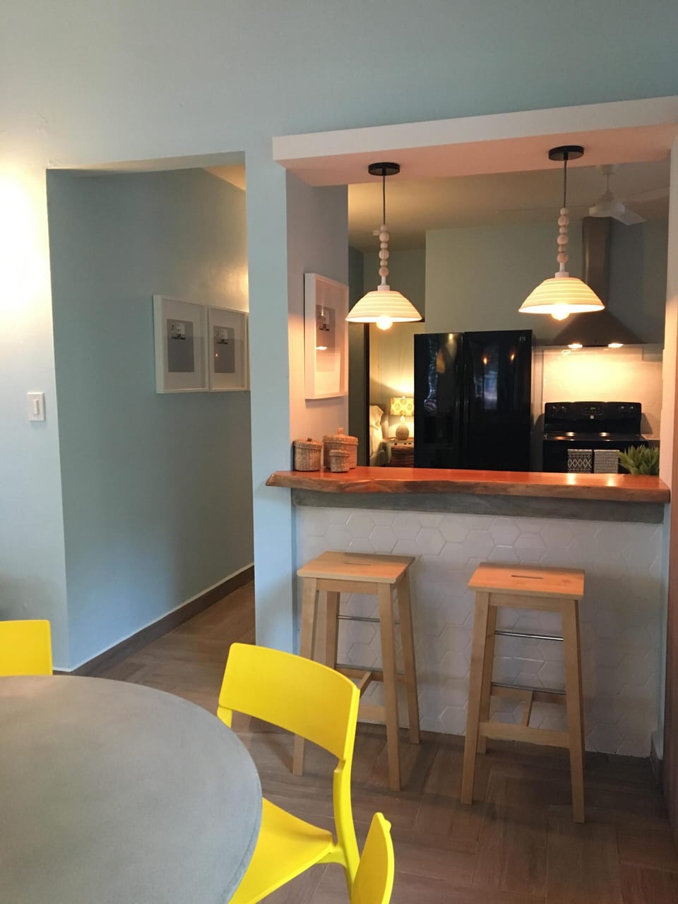 That looks into our designer spacious kitchen.