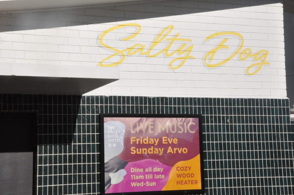 Salty Dog Hotel with scrumptious menu, music and kid friendly garden