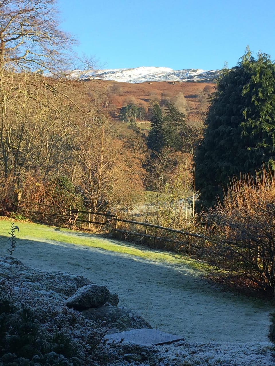 View from garden in winter