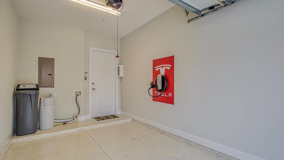 Garage with Tesla Wall Charger