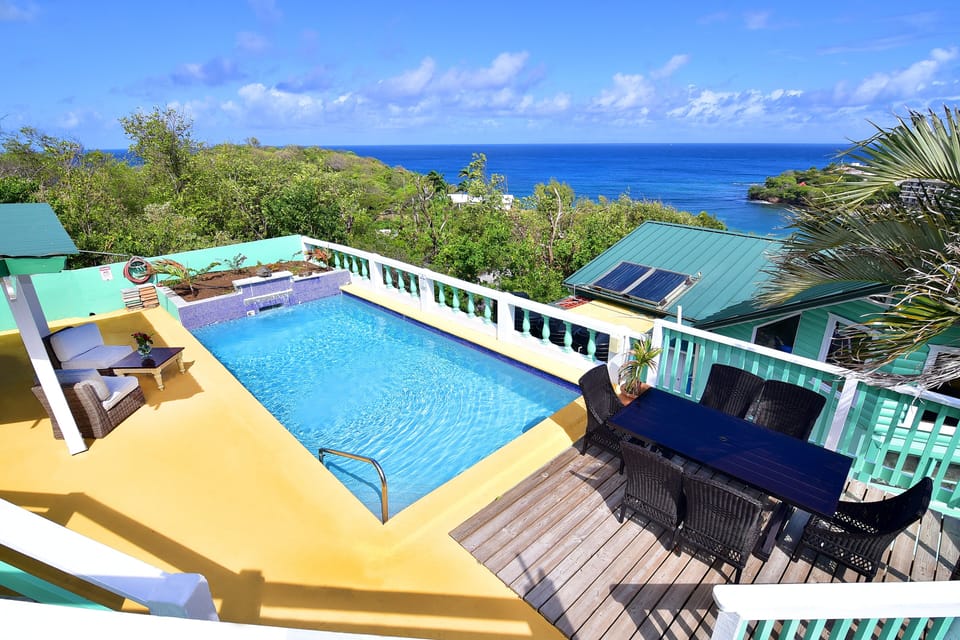 Panoramic view of Caribbean Sea 