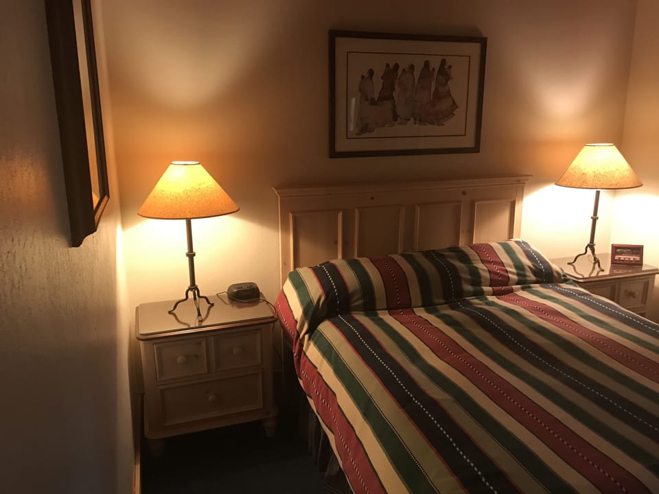 Bedroom #2 with Queen Bed, Private Deck, and Large walk-in closet