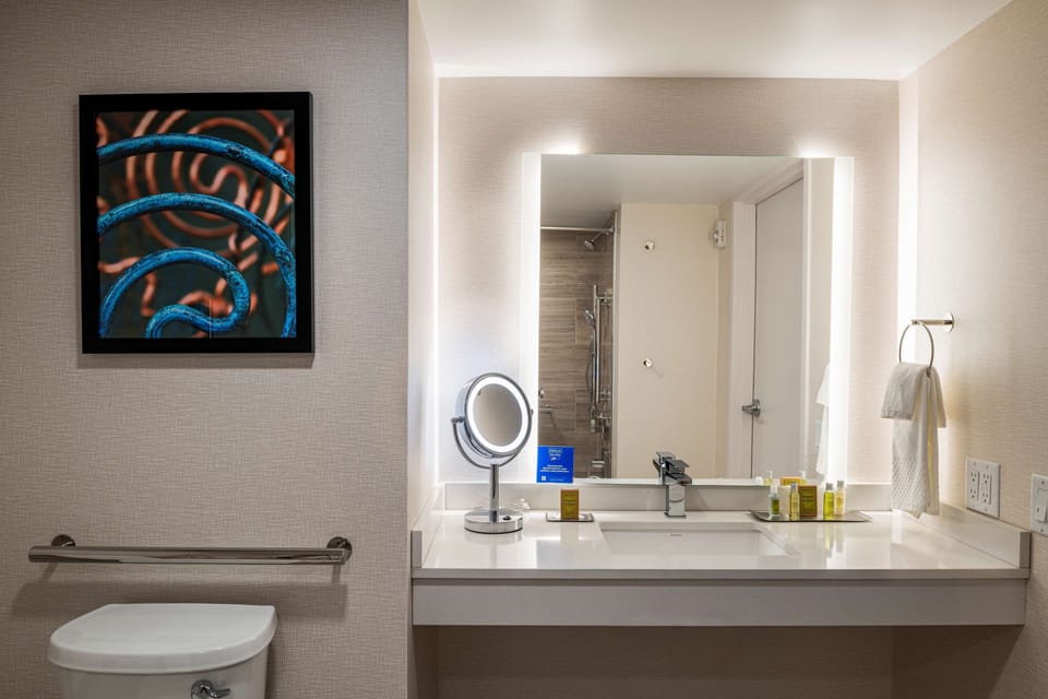 In-room safe, desk, laptop workspace, blackout drapes