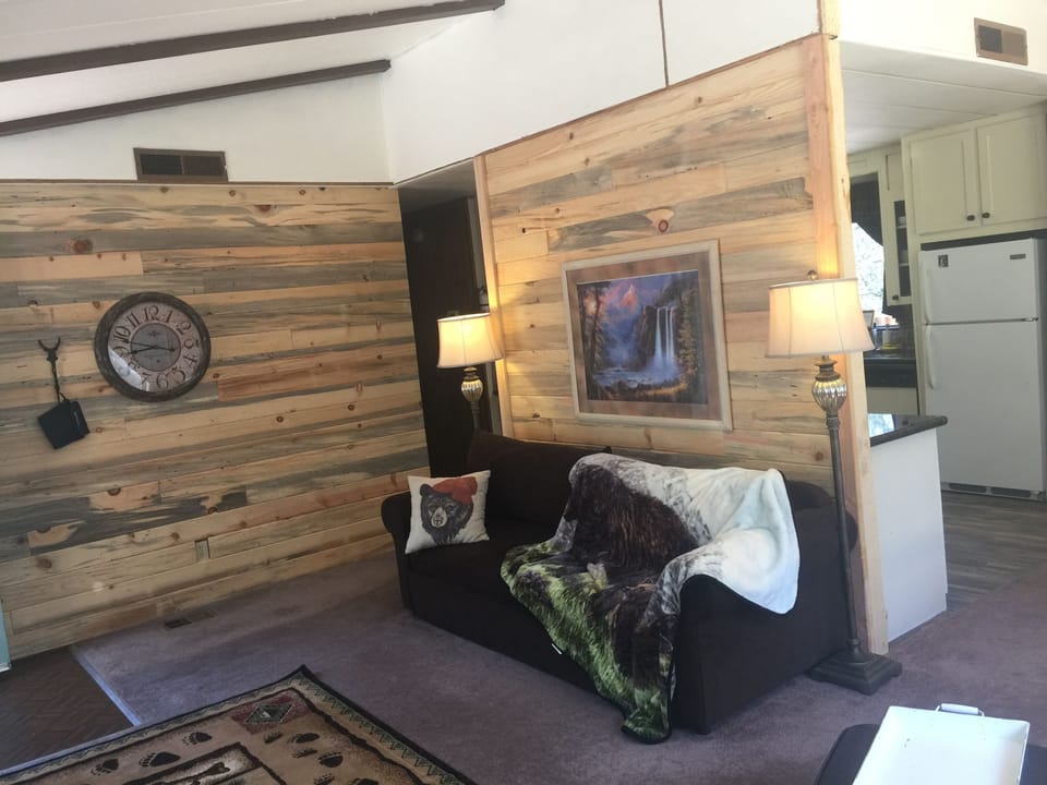 Cozy Bear Hollow has a hideabed in the living room