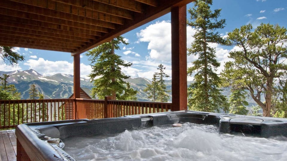 Hot tub on lower deck