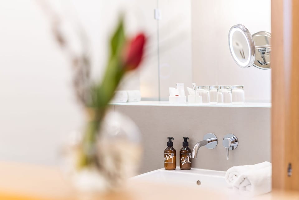 Free toiletries, hair dryer, towels, soap