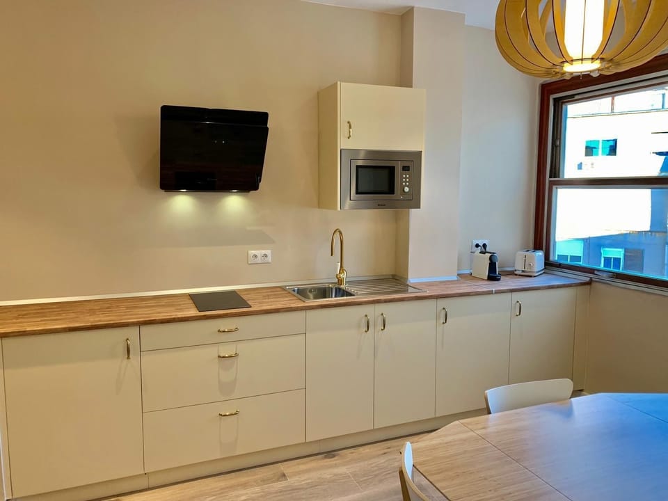 Deluxe Apartment, Kitchen | Private kitchen