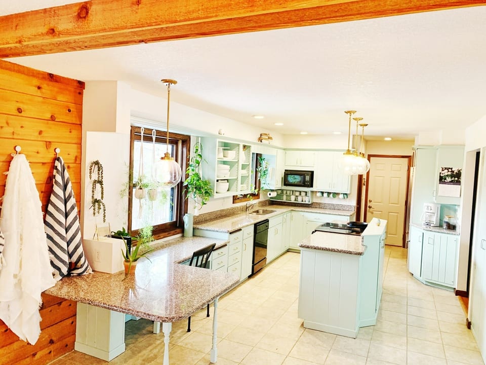 Fully stocked kitchen for your cooking needs