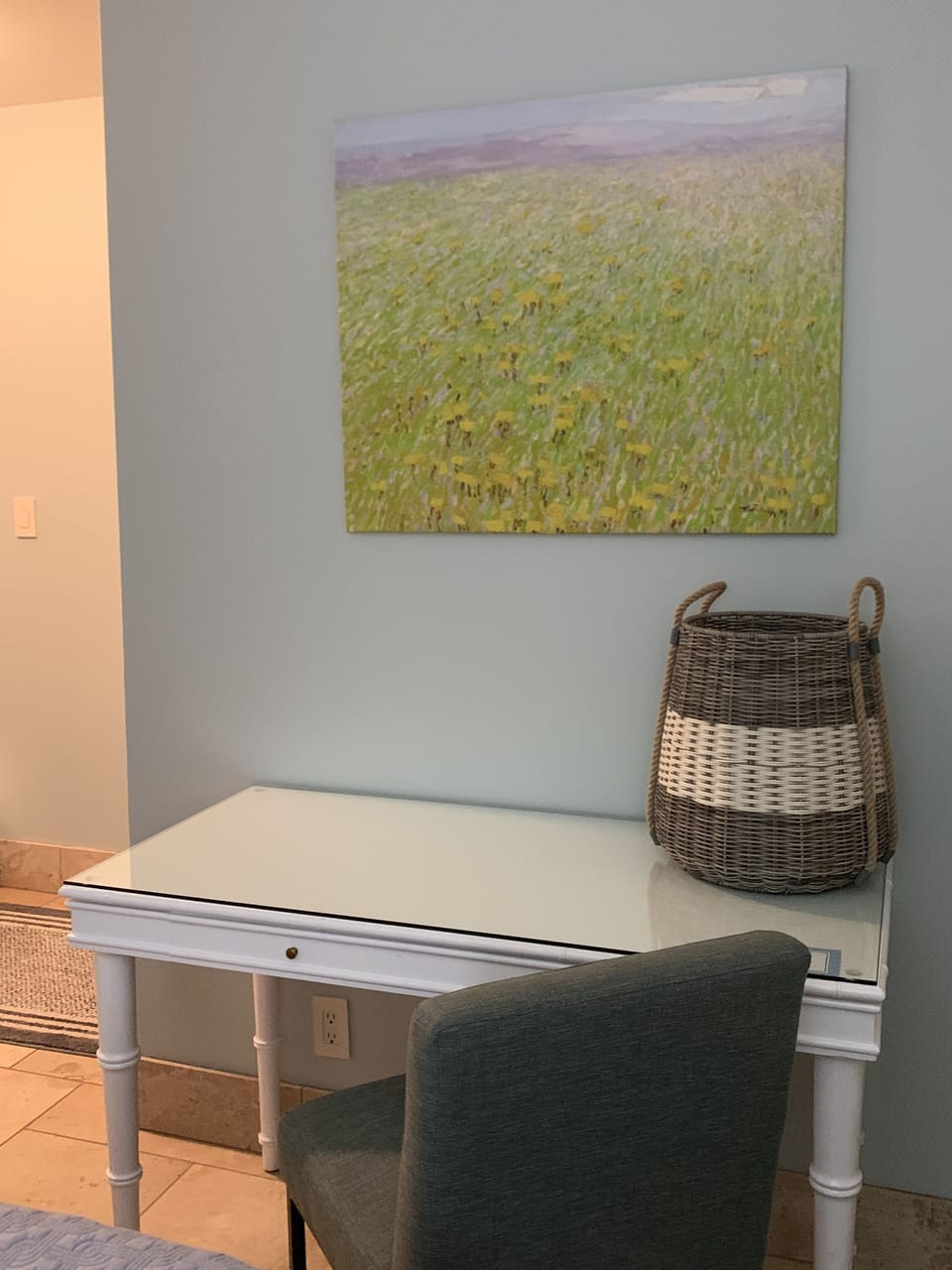 Desk and work station in the bedroom