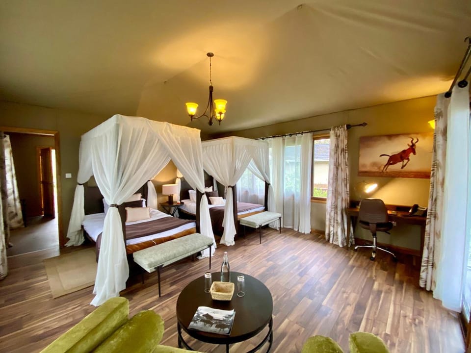 Desk, laptop workspace, free WiFi, bed sheets