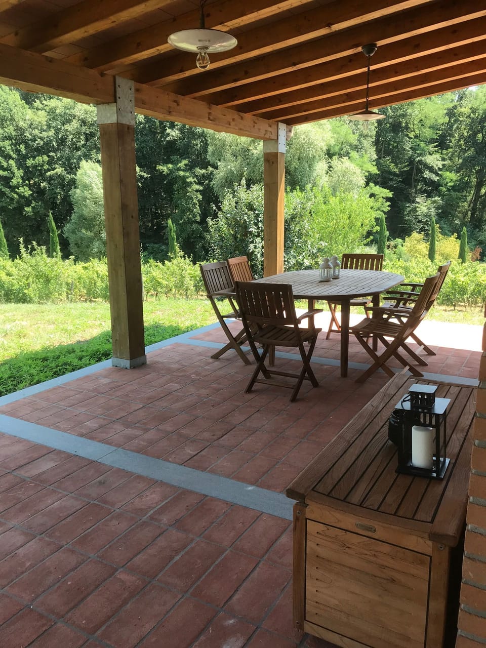 Deck, Property, Patio, Furniture, Hardwood, Wood Stain, Table, Outdoor Table, Room, Outdoor Structure