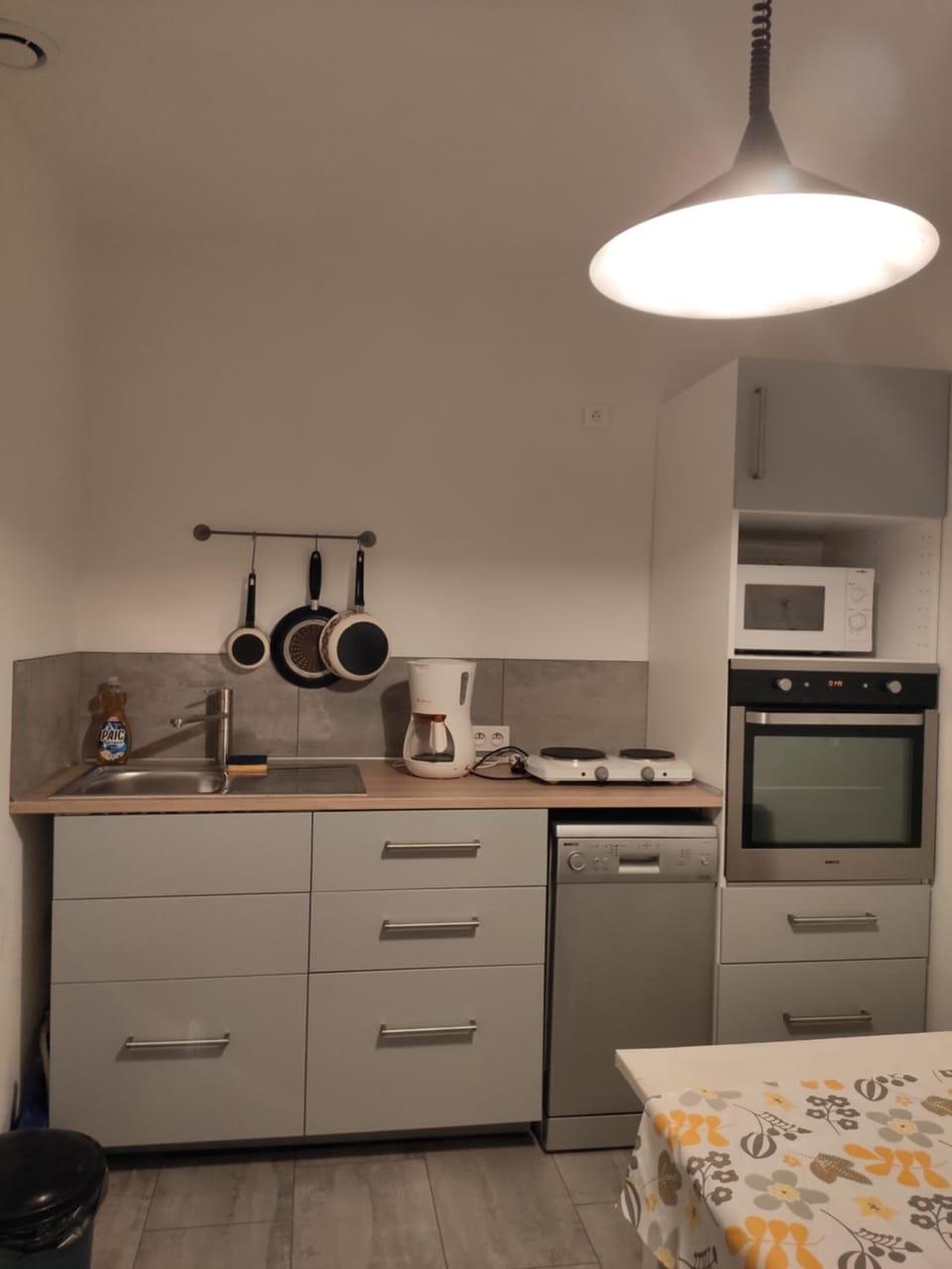 Shared fridge, microwave, electric kettle, highchair