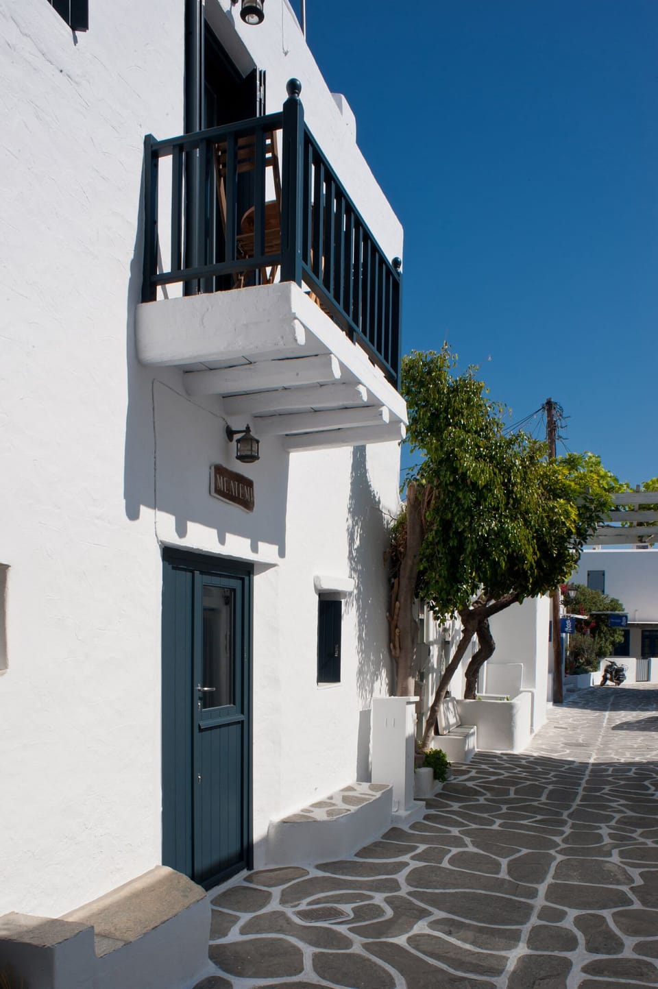 The entrance of the house