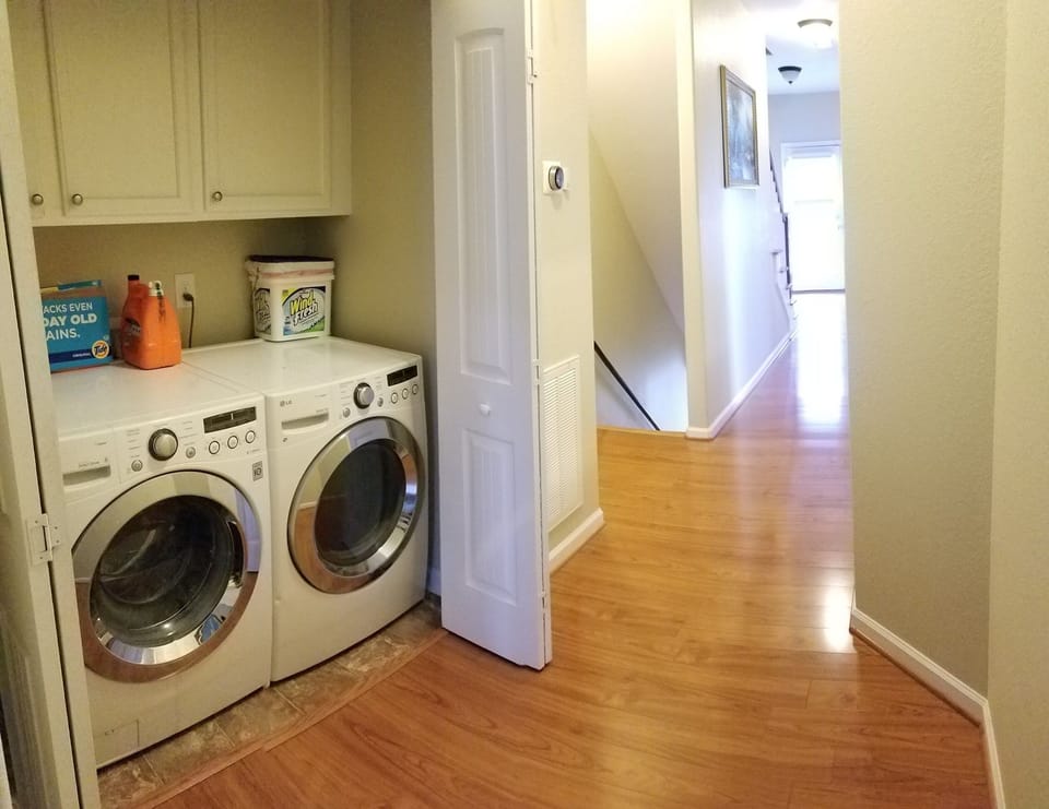 Washer and Dryer in second floor.