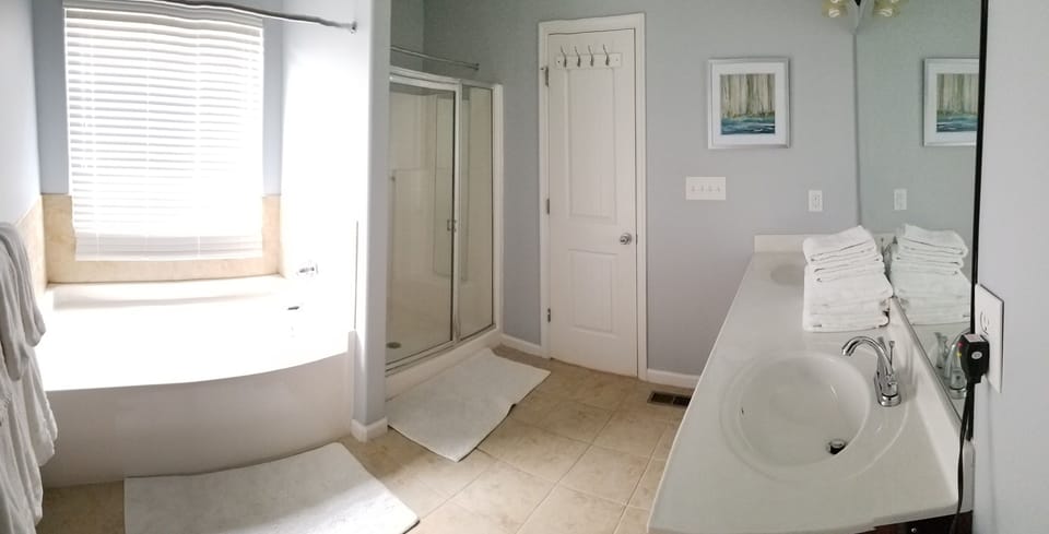 Filled with towels.