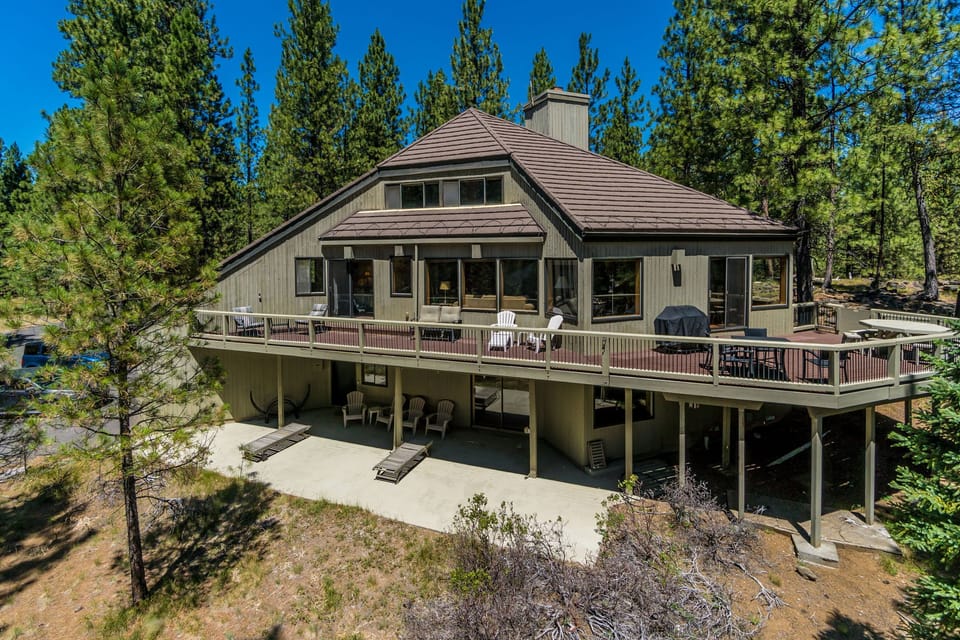 Full deck view and back of the house facing east