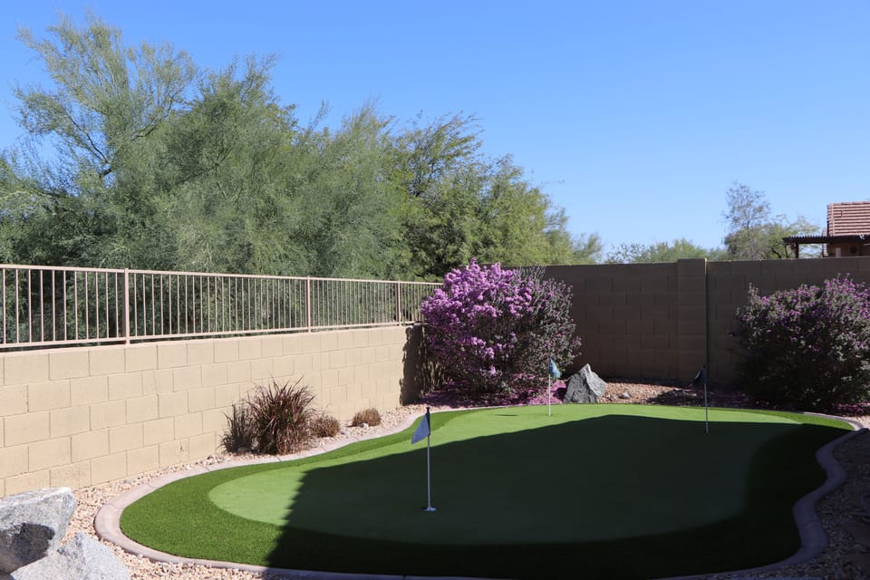 Backyard putting green