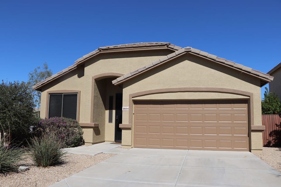 Corner lot home freshly painted in spring 2018