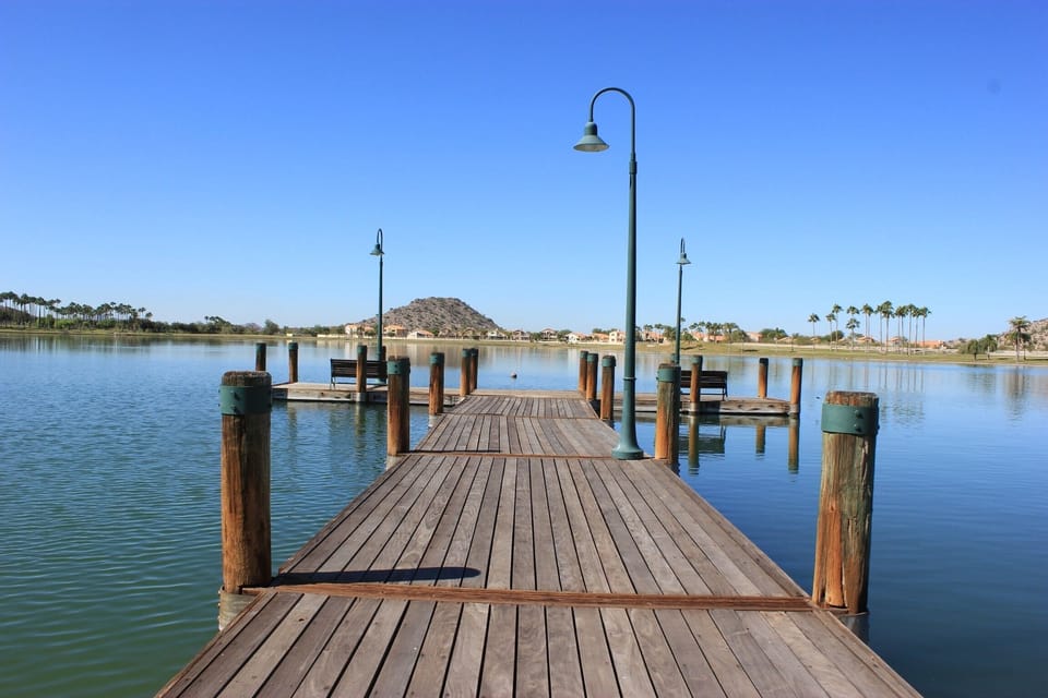 Enjoy a relaxing moment on the North Lake pier
